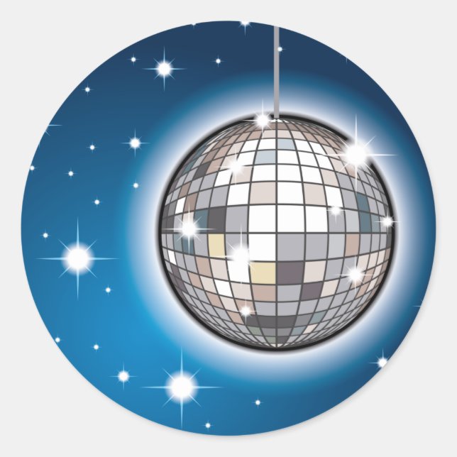 Mirrorball 2 runder aufkleber (Vorderseite)