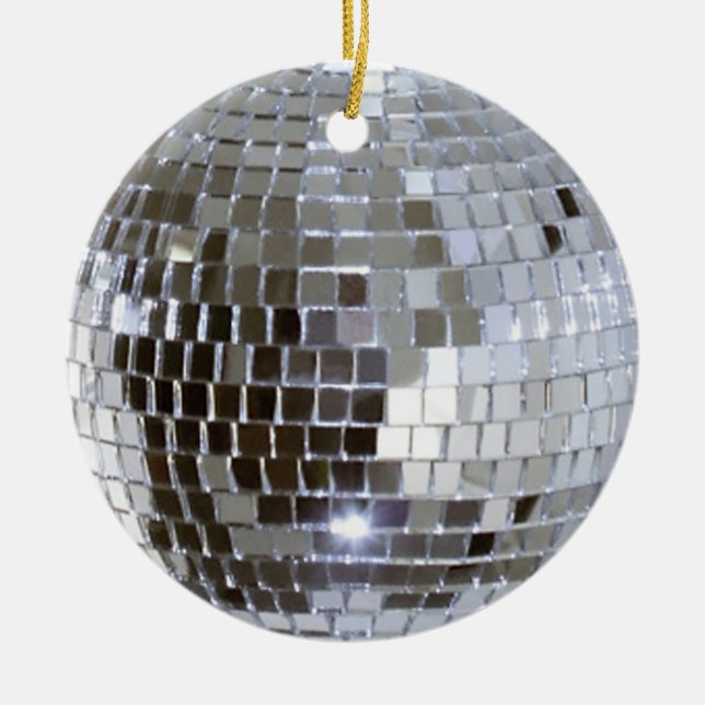 Mirrored Disco Ball 1 Keramikornament (Vorne)