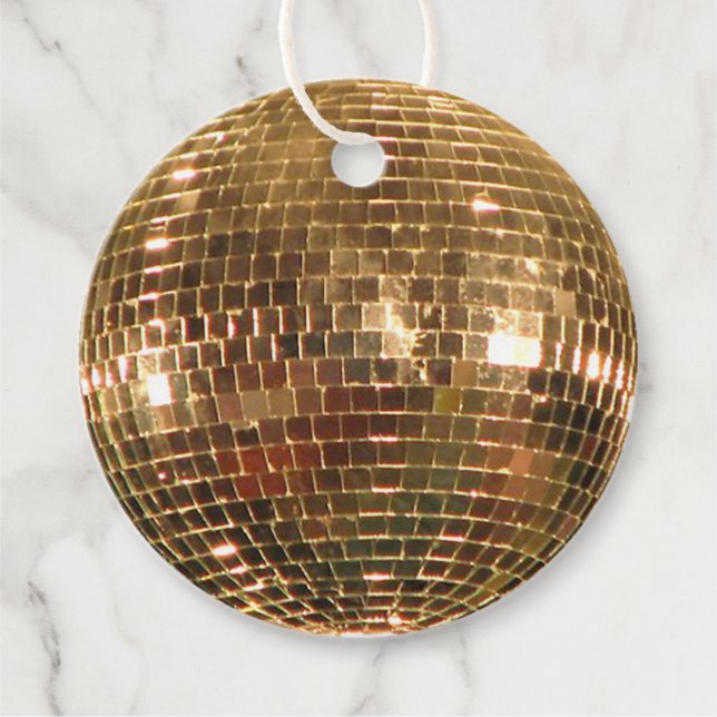 Mirrored Disco Ball 2 Geschenkanhänger (Vorderseite)