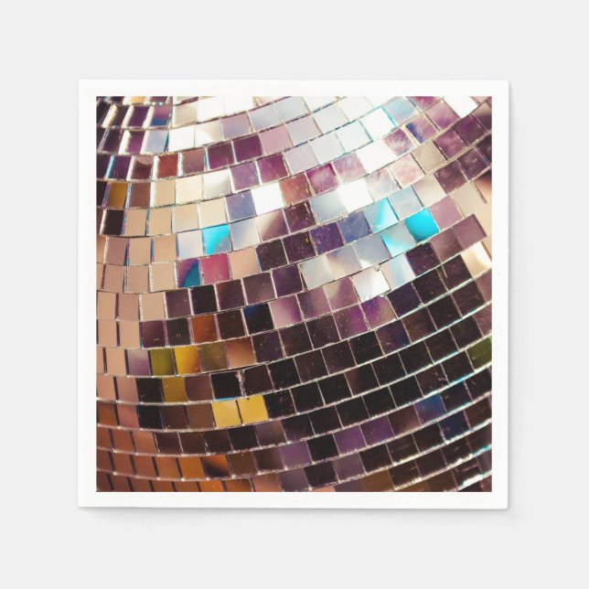 Mirrored Disco Ball Serviette (Vorderseite)