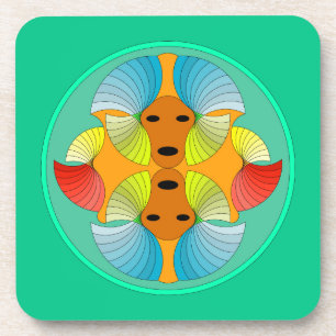 Mirrored Faces Untersetzer