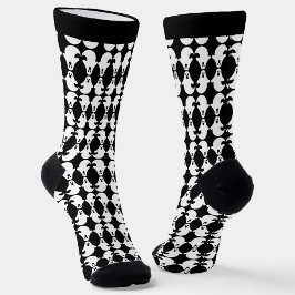 Mirrored Ghost Pattern Crew Socks Socken