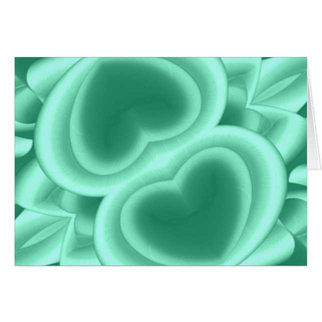 Mirrored Green Hearts (Vorderseite (Horizontal))
