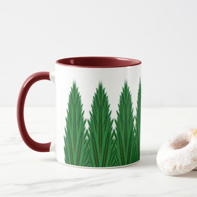 Mirrored Pines Tasse 11oz. -Kastanienbraun (Mit Donut)