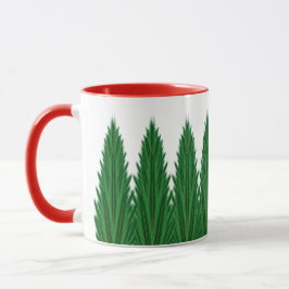 Mirrored Pines Tasse 11oz. -Rot