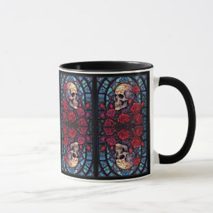 Mirrored Skulls & Rose V2 Tasse