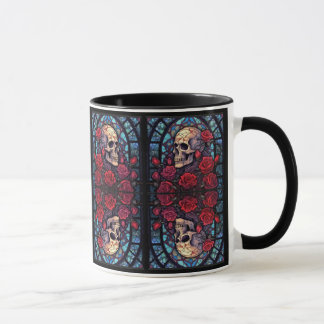 Mirrored Skulls & Rose V2 Tasse