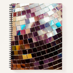 Mirroted Disco Ball Notebook Notizbuch