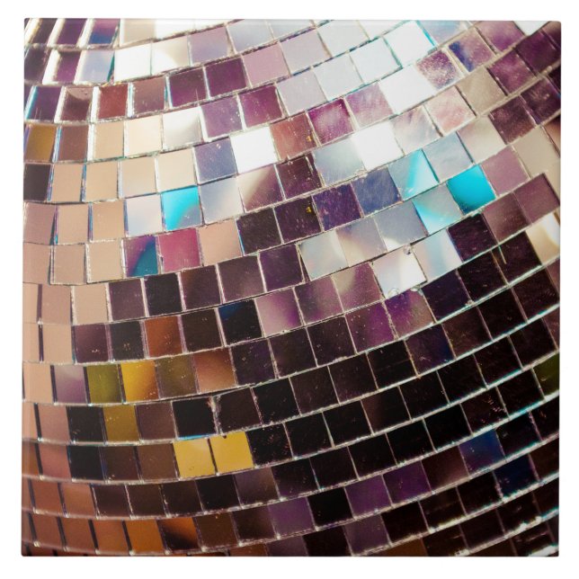 Mirroter Disco-Ball Fliese (Vorderseite)