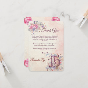 Mis 15 Vielen Dank Hinweis