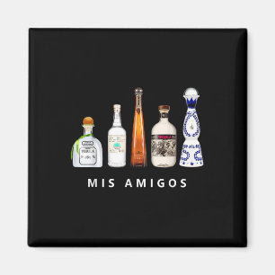 Mis Amigos Tequila Funny Cinco De Mayo Mexican Par Magnet