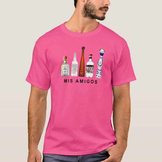 Mis Amigos Tequila Trendy Sarcastic Women Men T-Shirt (Vorderseite)