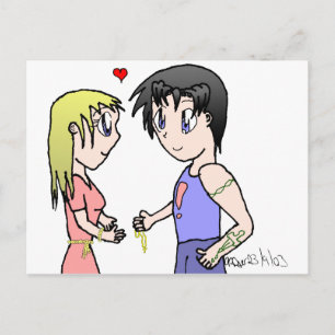 Mis-Matched Couple Postkarte