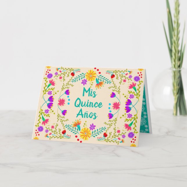 Mis Quince Anos Champagne Quinceanera Mexikanisch Einladung (Vorderseite)