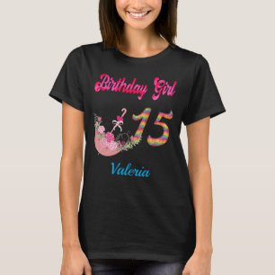 Mis Quince Años Colorful Birthday Girl Custom T-Sh T-Shirt