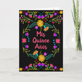 Mis Quince Anos Mexikanische Fiesta Black Quincean Einladung