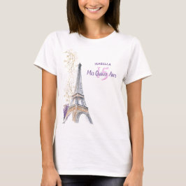 Mis Quince Anos Paris Eiffel Tower Custom Geburtst T-Shirt