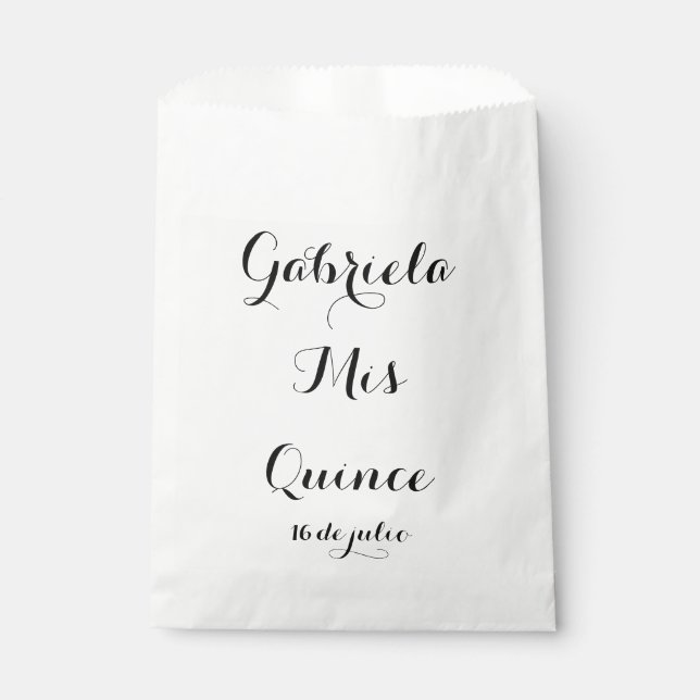 Mis Quince favorit bags - Für Ihre Veranstaltung i Geschenktütchen (Vorderseite)