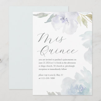 Mis Quince Floral 15 Jahre Geburtstag Quinceañera Einladung
