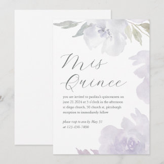 Mis Quince Floral 15 Jahre Geburtstag Quinceañera Einladung