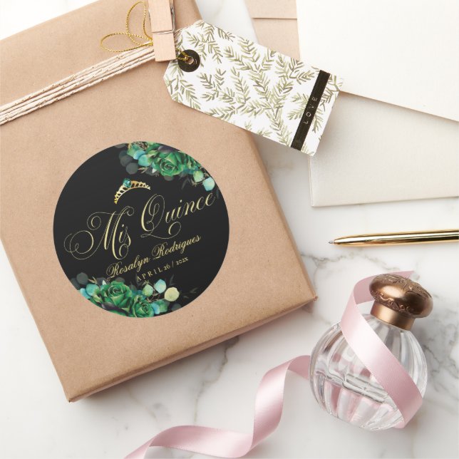 Mis Quince Runder Aufkleber (Schenken)