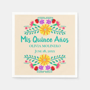 Mis-Quitte Anos Mexikaner Champagne Quincenera Serviette