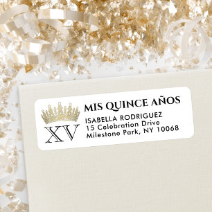 Mis XV Años Gold Quinceñera Crown Rücksendeadresse
