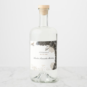 Mis XV Años Liquor Label Black and Gold Alkoholflaschenetikett