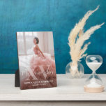 Mis XV Años Quinceañera Photo 15th Birthday Fotoplatte<br><div class="desc">Commemorate the quinceañera's special birthday celebration with an elegant modern photo plaque "Mis Quince Años" keepsake gift. The picture and all wording on this template are simple to personalize. The colors, font styles and overlay opacity can be easily customized with the Zazzle Design Editor tool. The unique minimalist black and...</div>