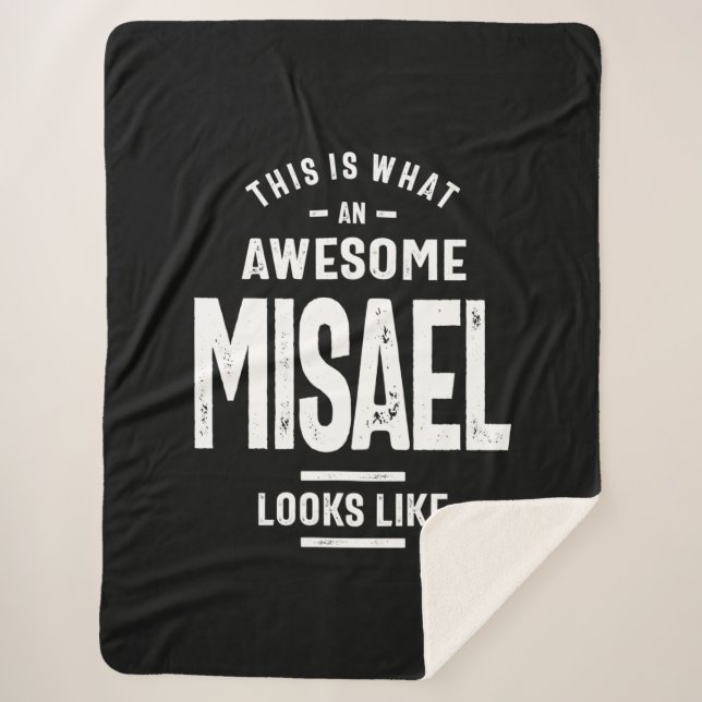Misael Personalisiert Name Birthday Sherpadecke (Vorderseite)