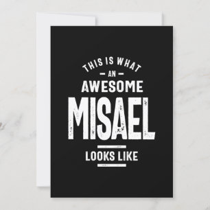 Misael Personalisierter Name Geburtstag Einladung