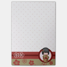 Misaki die Kokeshi-Puppe Post-it Klebezettel