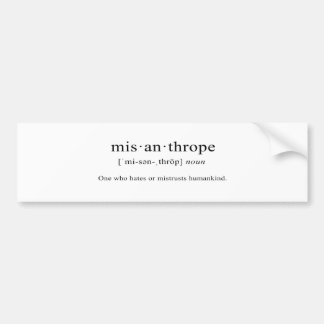 Misanthrope [Definition] Autoaufkleber
