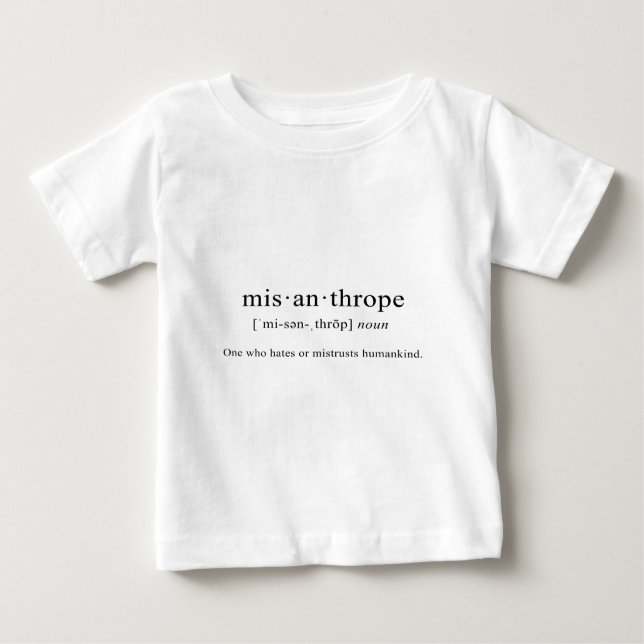 Misanthrope [Definition] Baby T-shirt (Vorderseite)