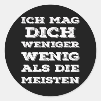 Misanthrope Introverted I Like You Runder Aufkleber