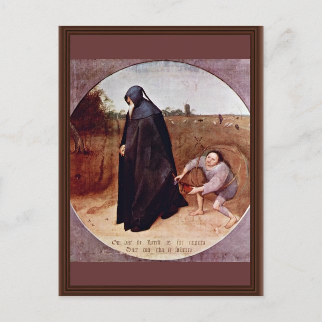 Misanthrope von Bruegel D. Ä. Pieter (Beste Qualit Postkarte (Vorderseite)