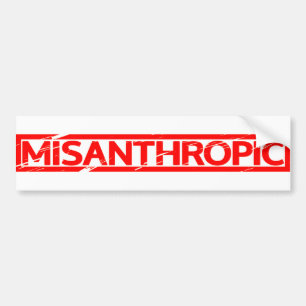 Misanthropische Briefmarke Autoaufkleber