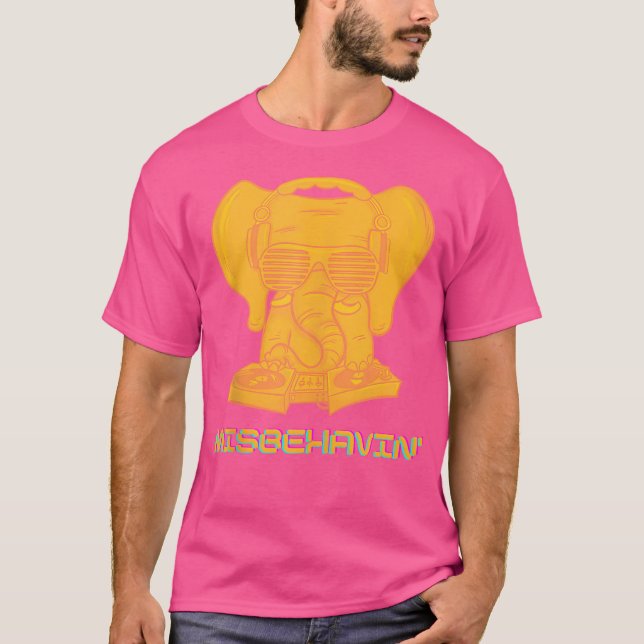 Misbehaving Edm Music Festival Rave T-Shirt (Vorderseite)