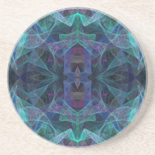 Misc Series-28 - Aquamariner Schwarzer Untersetzer