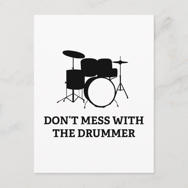 Misch dich nicht mit dem Drummer Postkarte (Vorderseite)