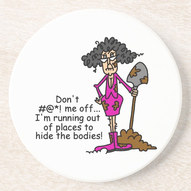 Misch dich nicht mit mir sandstein untersetzer (Vorne)