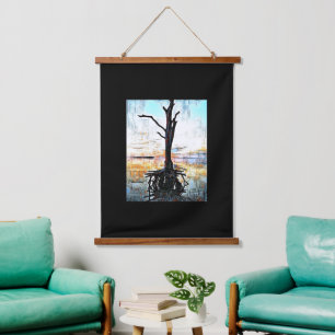 Misch-mediale Digital-Art-Hangband Wandteppich Mit Holzrahmen