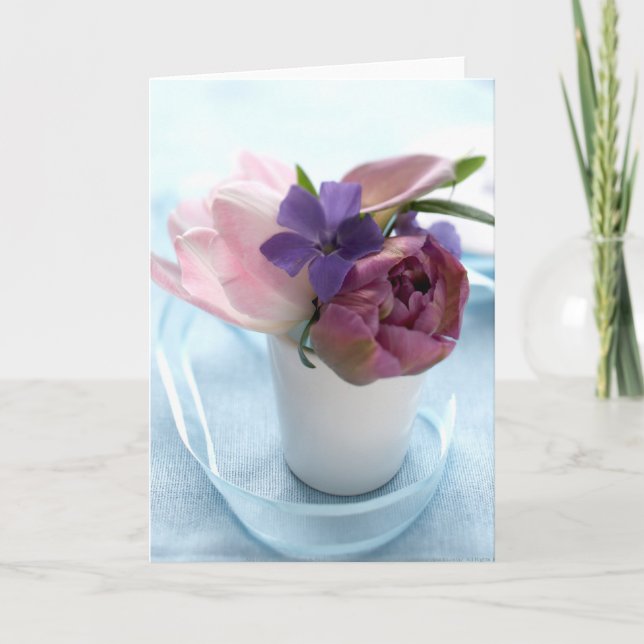 Mischblumenstrauß Karte (Vorderseite)