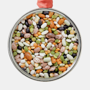 Mischbohnen Silbernes Ornament
