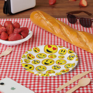 MischEmoji Muster-Partyplatte Pappteller