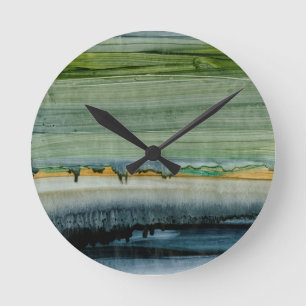 Mischen II Runde Wanduhr