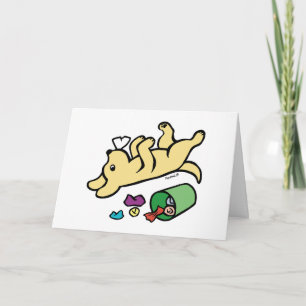 Mischeuvous gelbes Labrador Karte