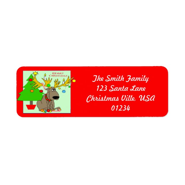 Mischeuvous Reindeer Address Labels (Vorne)