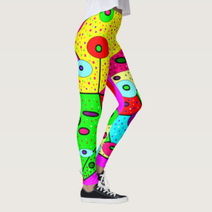 Mischfarben der mutigen hellen Muster der Leggings