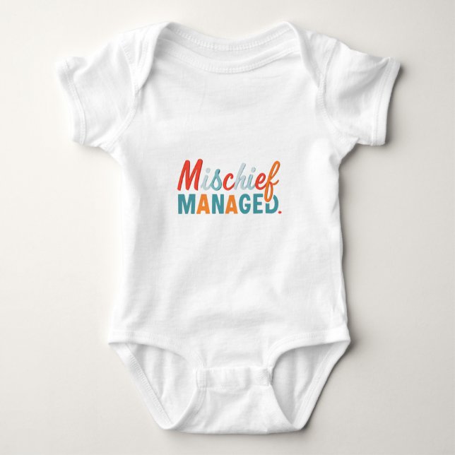 Mischief Managed Baby Strampler (Vorderseite)